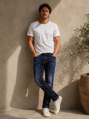 Levi's 511 Slim Fit Jeans 30x30 Dark Wash Stretch Distressed Men's Denim